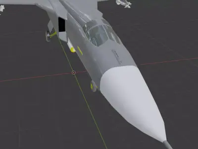 Sukhoi Su-24 Fencer Attack Aircraft 3D model