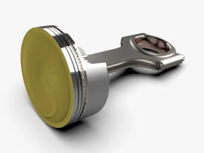 piston and connecting rod 3D model by MS-Studio-3D