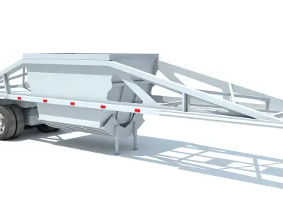 Bottom Dump Trailer 3D model