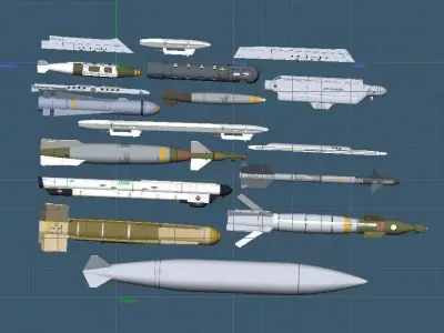 USAF A-10C Weapons Set 3D model