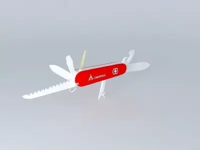Swiss clasp knife 3D model