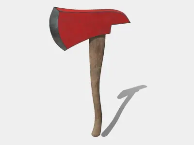 Fire Axe Low-poly 3D model order