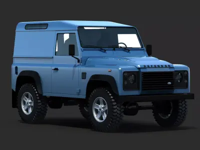 Land Rover Defender 90 Van 3D model