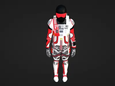 Robot Soldier - Assault Soldier Low-poly 3D model 9