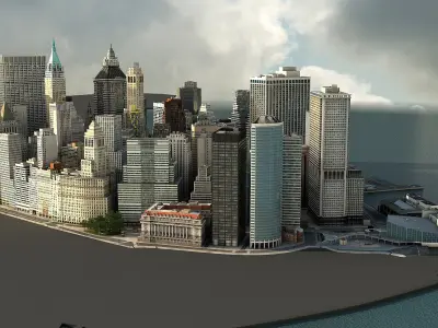 Manhattan Lower Part02 Low Poly 3D model