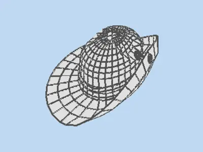 Hat - Slouch 3D model