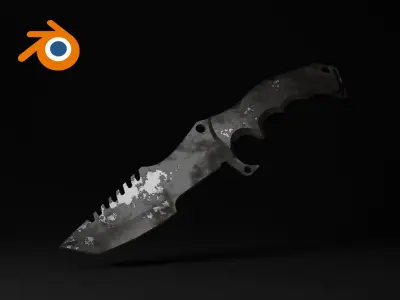 Military knife - Melee weapon 3D model