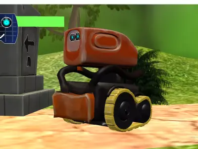 Game MiniBOT Free low-poly 3D model