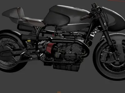 Gun Bullet Cafe Racer by XTR Pepo 3D model