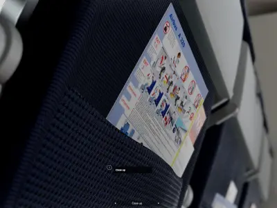 Airbus A320 Airplane Cabin 3D model