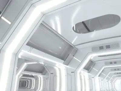  Sci-Fi Futuristic Corridor Modular  purchase