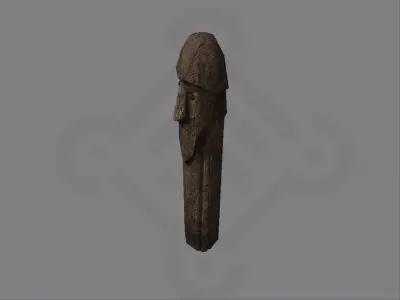 Viking pole god Odin Low-poly 3D model