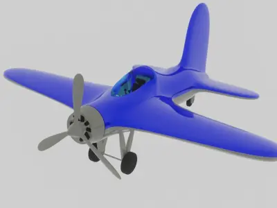 P-1 Plane Low-poly 3D model