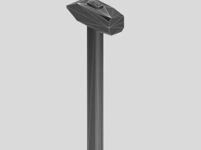 Rusty Hammer Low-poly 3D model