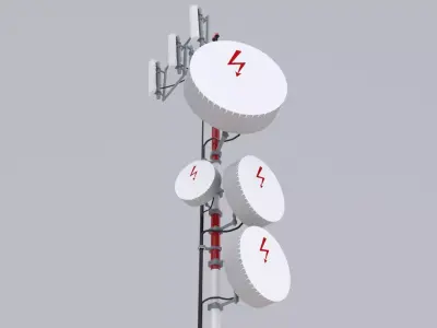 Cell Antenna Low-poly 3D model