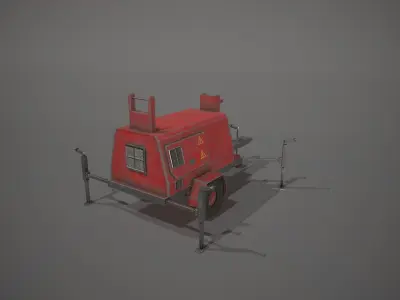 Red Generator Low-poly 3D model