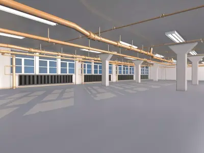 3D Industrial Interior 3D model
