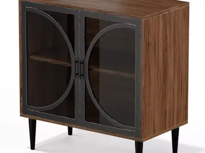 Industrial Buffet Entryway Storage 3D model