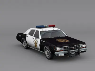 Low ploy Police Car Low-poly 3D model