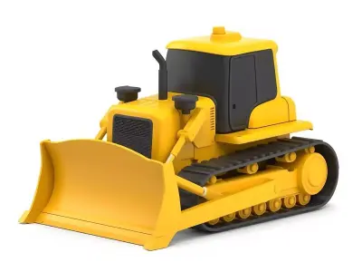 Industrial Heavy Bulldozer 3D Model Low-poly 3D model