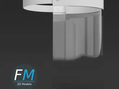 Acrylic face shield 3D model