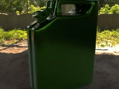 Jerry Can Low-poly 3D model 2