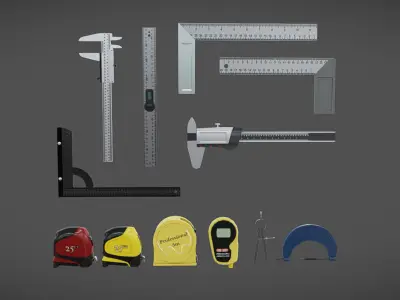 Measurement Tools Low-poly 3D model
