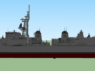 JMSDF Takanami Class Destroyer DD-110  3D model