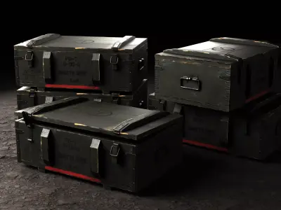 Military Box Low-poly 3D model order