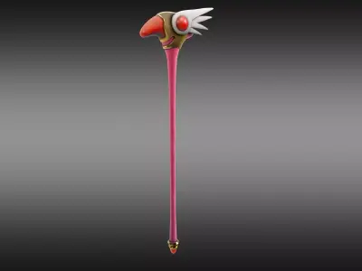 Cardcaptor Sakura Sealing Wand  Low-poly 3D model