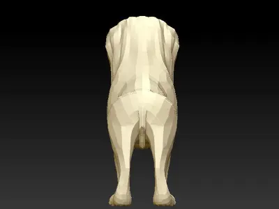 3D LION LOWPOLY pug Low-poly 3D model