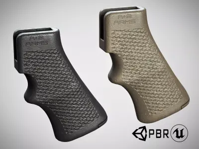 Pistol Grip AB ARMS AR 15 low-poly 3d model Low-poly 3D model