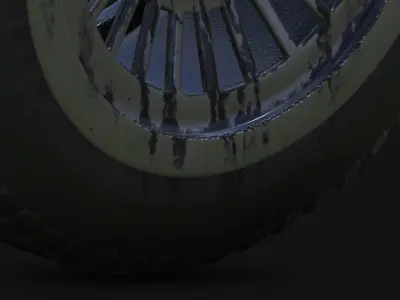 Ultra realistic Used offroadTire 3d model Free 3D model
