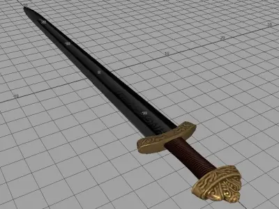 High Quality Viking Sword Free 3D model