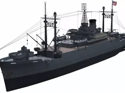 Ship 01 Low-poly 3D model