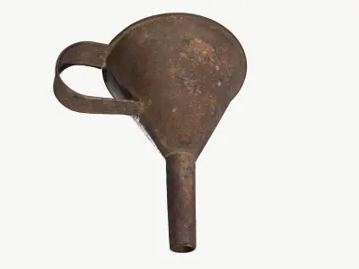 Old metal watering can Low-poly 3D model