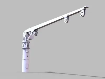 Crane for the rescue cruiser Hermann Marwede  Vessel DGZRS 3D print model