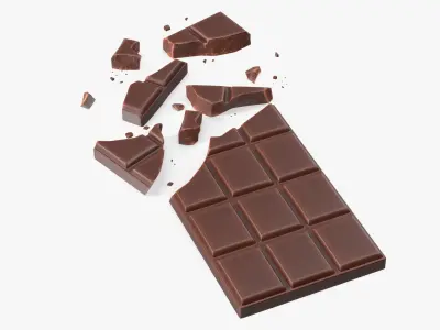 Milk Chocolate Crushed Bar 3D model