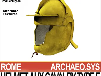Roman Auxiliary Cavalry Helmet Type E 3D model