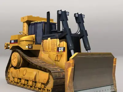 Bulldozer 20217 Low-poly 3D model