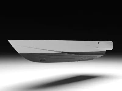Yacht hull highpoly 3D model