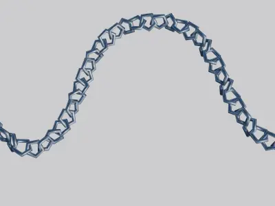  customizable Metal Chain  Low-poly 3D model