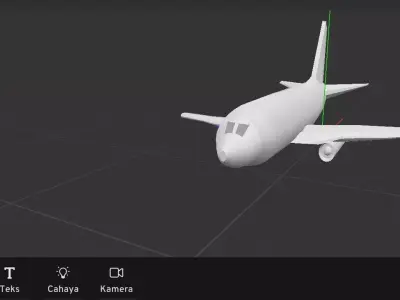 B737 200 low poly  Low-poly 3D model