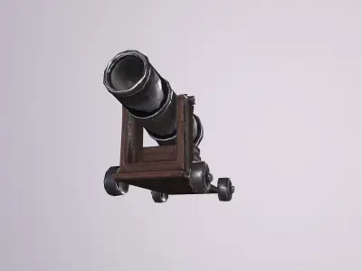 Old Artillery Cannon 3D model