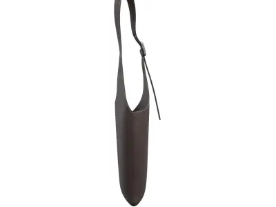 Dark brown Leather Hobo Bag 3D model