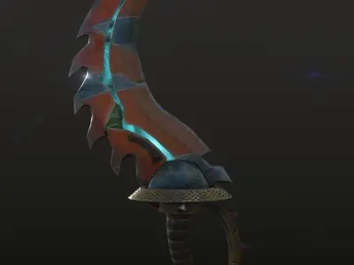 DAGGER stylized PBR  realistic Low-poly 3D model