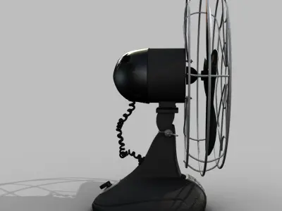 Old Fan Low-poly 3D model