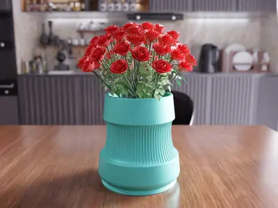 Decorative Cylinder Vase - 421 3D print model