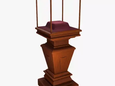 Antique Display Case Low-poly 3D model