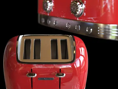 red toaster Low-poly 3D model